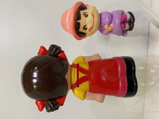 不二家☆ペコちゃん☆昭和レトロ☆ソフビ人形 14．0cm 当時物