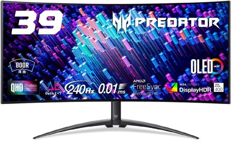 エイサー、57.1型／Mini LEDなどハイエンド湾曲ディスプレー5製品が