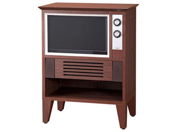 液晶TVと家具が合体「レトロモダン家具調TV EREO」。ダイヤル式