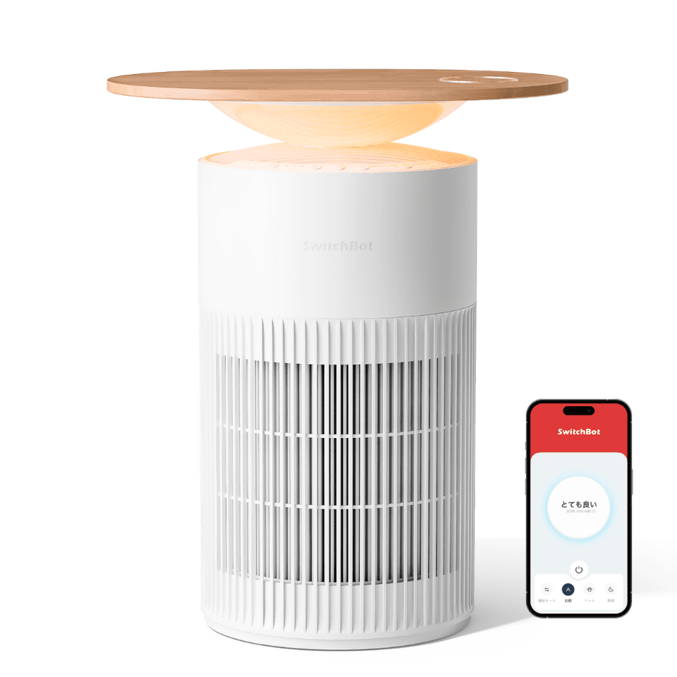 SwitchBotがペットに特化した空気清浄機、スマホのワイヤレス充電も可