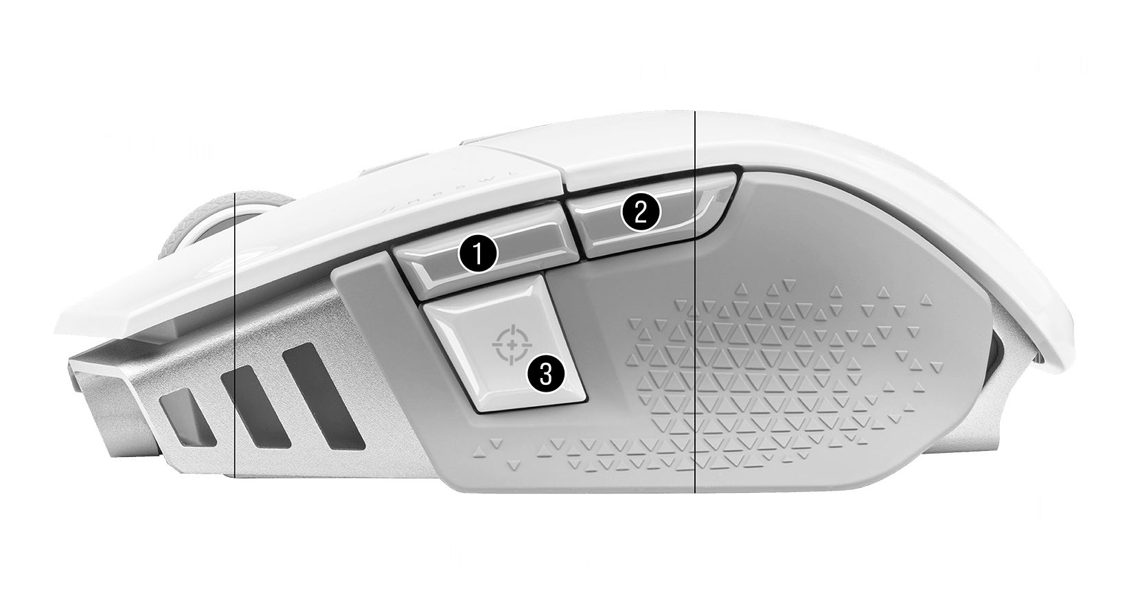 M65 RGB ULTRA WIRELESS Tunable FPS Gaming Mouse — White (AP)