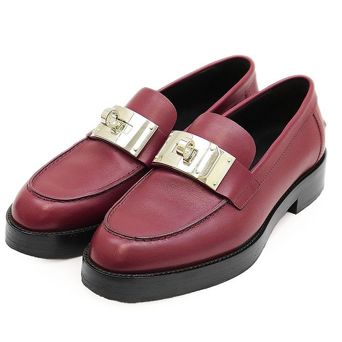 極美品】HERMES エルメス ローファー モカシン ホット ケリーバックル