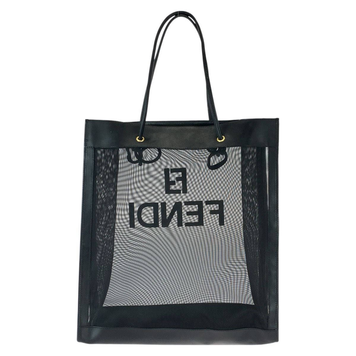 美品 FENDI フェンディ FFロゴ ブラック 黒 ゴールド金具 レザー