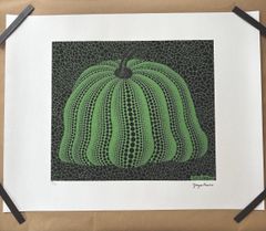 希少品】Yayoi Kusama 草間彌生 《Pumpkin かぼちゃ》 緑 サイン入り