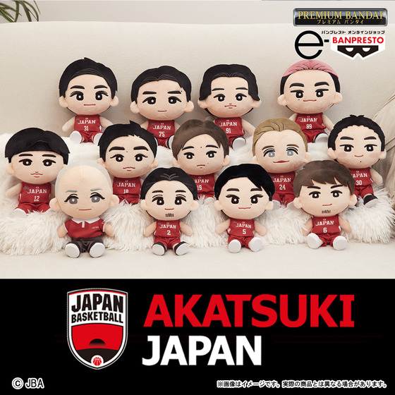 バスケットボール 男子日本代表『アカツキジャパン』がデフォルメ