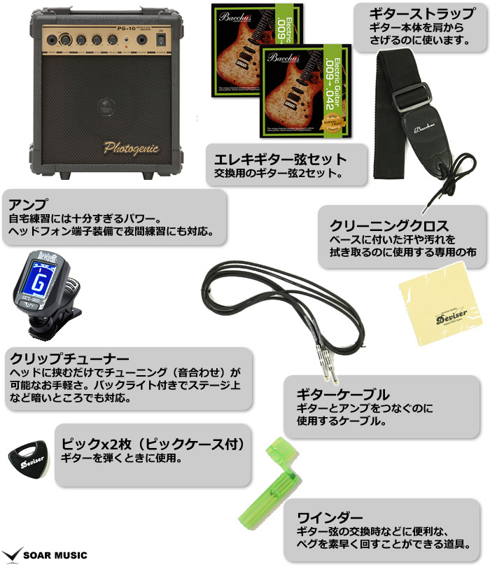 エレキギター用アンプセット