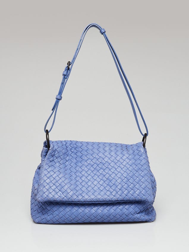 Bottega Veneta Lavender Intrecciato Woven Nappa Leather Flap