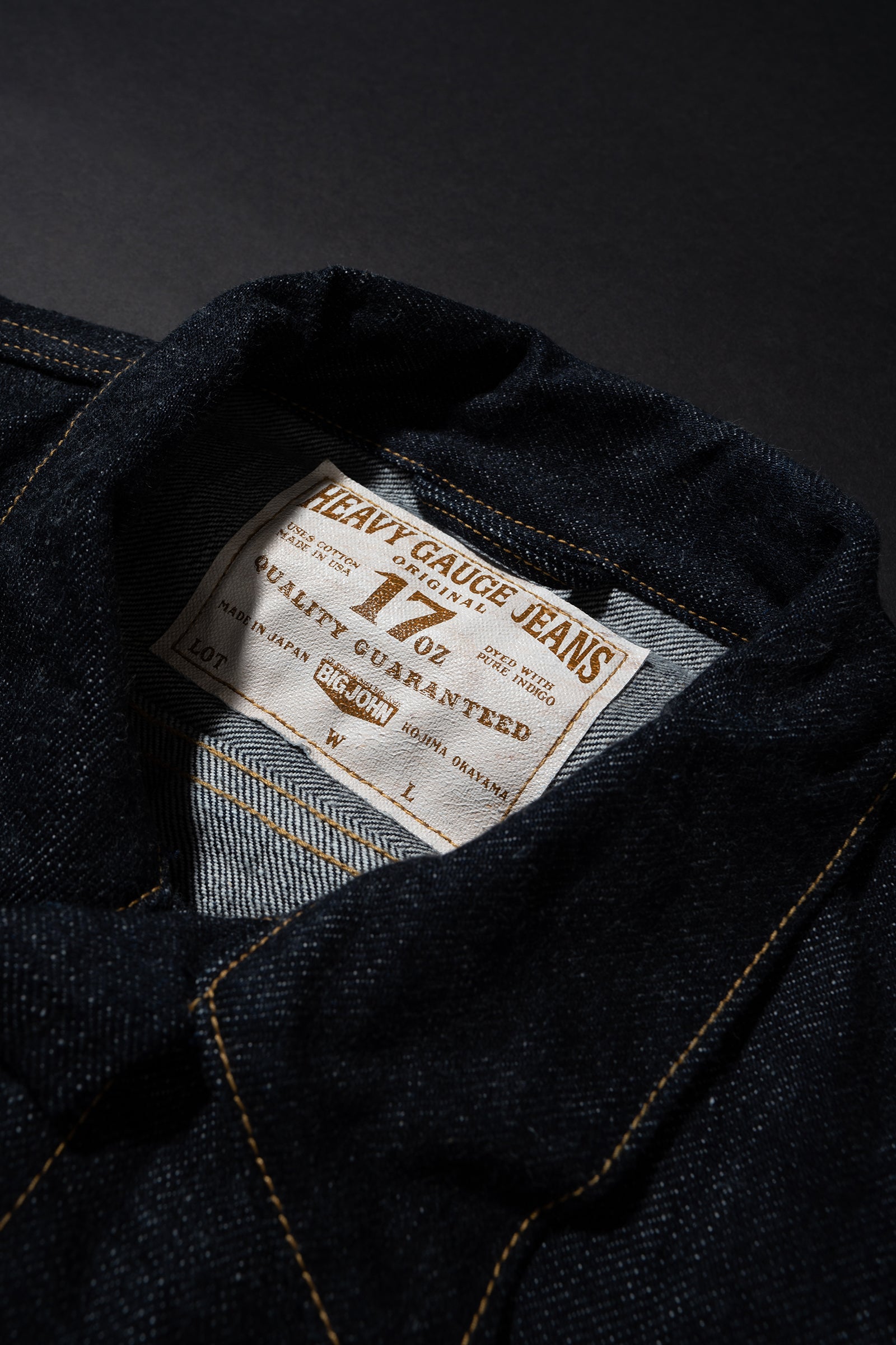 M6803 (SP)17oz Heavy Gauge Denim Jacket EMB – BIG JOHN【公式