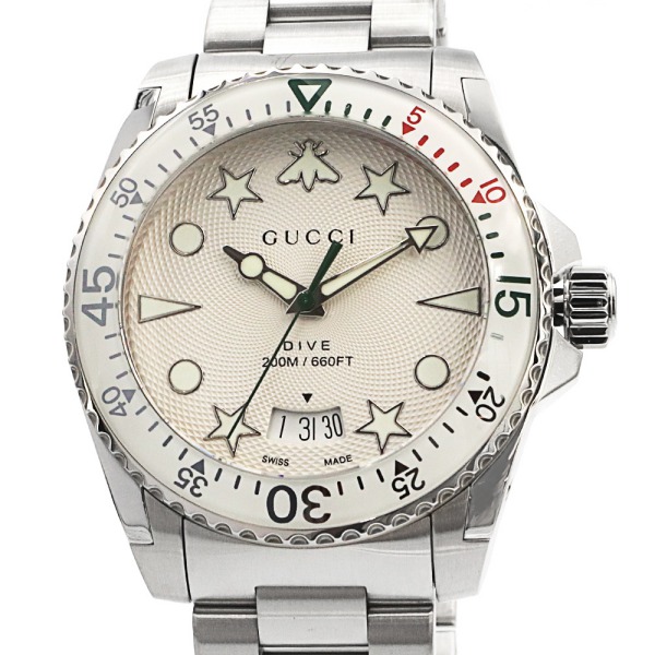 Brandol / GUCCI グッチ メンズ腕時計 DIVE ダイブ 40mm ホワイト