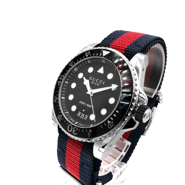 Brandol / GUCCI グッチ メンズ腕時計 DIVE ダイブ 45mm ブラック