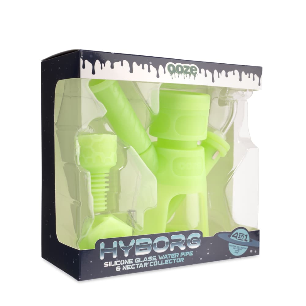 Ooze Hyborg Silicone Glass 4-in-1 Hybrid Water Pipe and Nectar