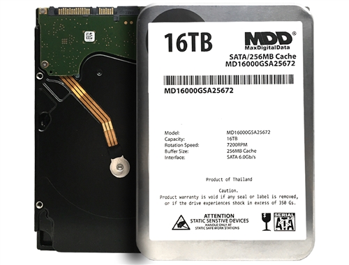 MaxDigitalData (MD16000GSA25672) 16TB 7200RPM SATA 6Gb/s 256MB