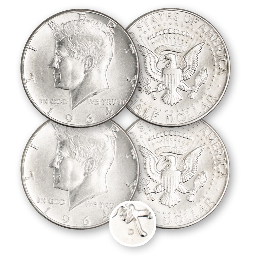 1964 Kennedy Half Dollar-P & D Pair-Uncirculated