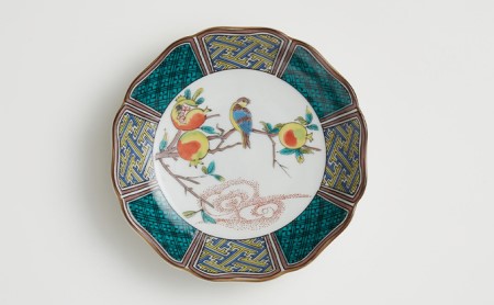 九谷焼 4.2号皿揃 花鳥絵変り（5枚セット） a01 民芸品 工芸品 お皿 豆