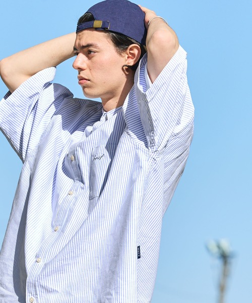 HECT】Big Oxford Logo S/S Shirt / ビッグシルエットボタンダウン
