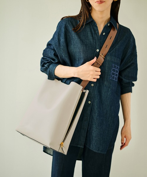 セール】【A4対応】【通勤】【E'POR】Y BAG Shoulder Large（サイド
