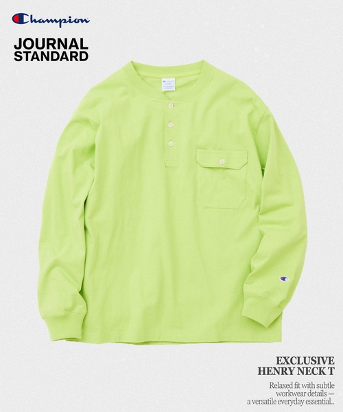 CHAMPION / チャンピオン for JS 長袖 ヘンリーネック（Tシャツ