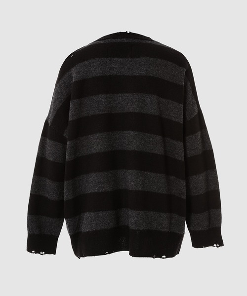 DAIRIKU（ダイリク）の「Fulling Damage Border Knit（ニット/セーター