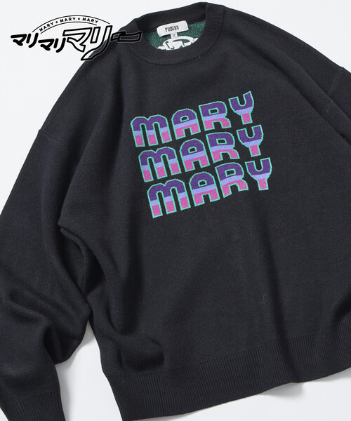 セール】マリマリマリー×PUBLUX MARYロゴジャガードニット【限定展開