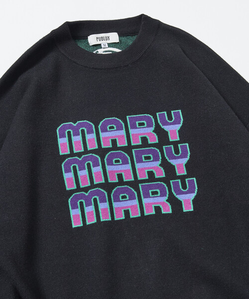 セール】マリマリマリー×PUBLUX MARYロゴジャガードニット【限定展開