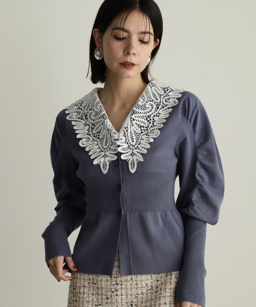 JILL STUART（ジルスチュアート）の「◇レースカラーニット