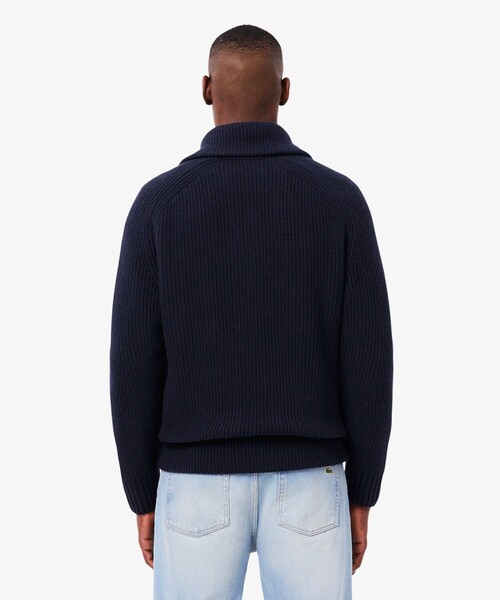 LACOSTE（ラコステ）の「ミドルゲージハイネックジップウールセーター