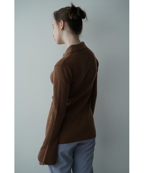 CLANE（クラネ）の「CLANE/クラネ/CALLAR RIB CARDIGAN（カーディガン