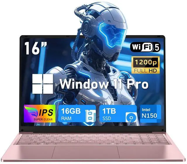 NIAKUN 16 Inch Laptop Computer, Gaming Laptop 2025, 16GB RAM 1TB