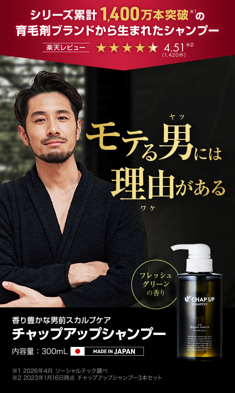モテ男には理由がある 香り豊かなチャップアップシャンプー-[チャップ
