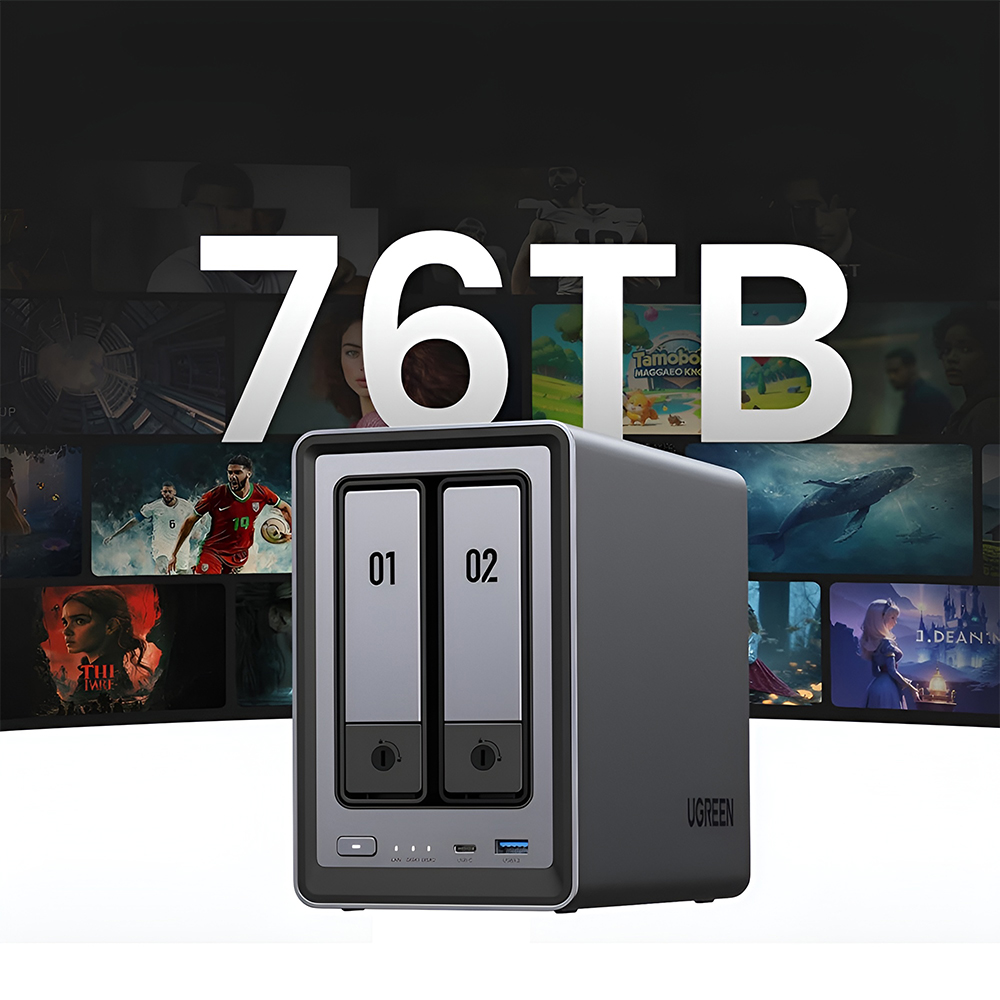 UGREEN NASync DXP2800 2-Bay-NAS (Diskless) Includes 8TB (Seagate