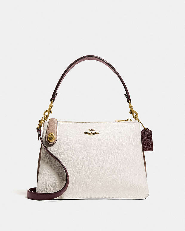 公式】COACH – コーチ | ダブル ジップ ショルダー バッグ カラーブロック