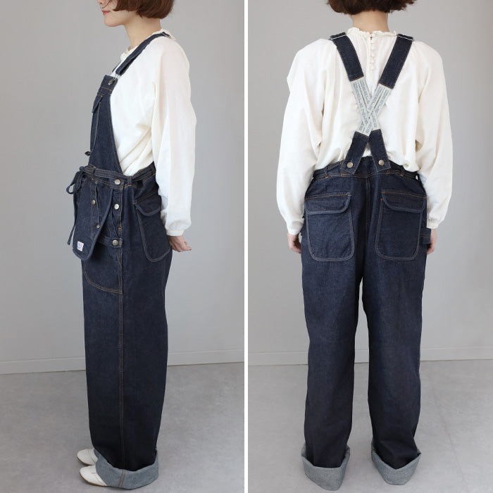 graphzero Utility Overalls 12oz Selvedge Denim Indigo Men's Ladies