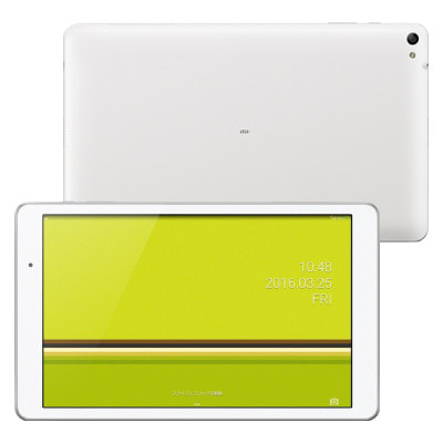 SIMロック解除済】au Qua tab 02 HWT31 パウダーホワイト|中古