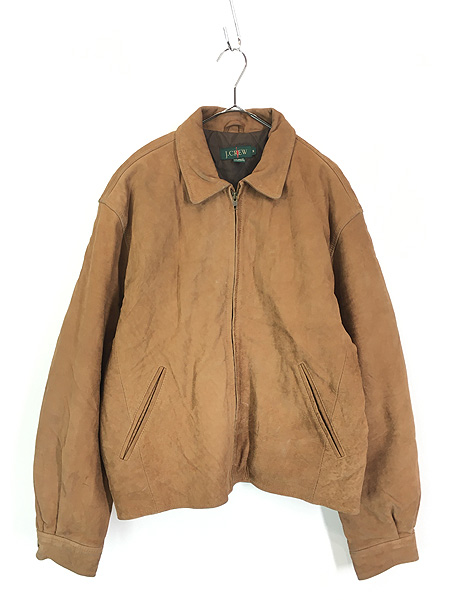 古着 90s J Crew パデッド 本革 ヌバック レザー スポーツ ジャケット