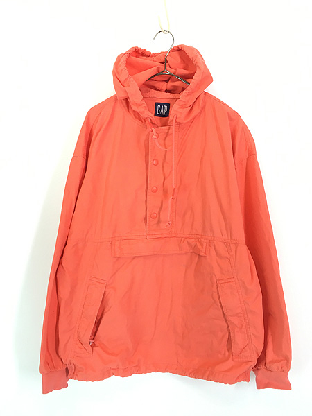 古着 90s GAP ネオンカラー ハーフジップ アノラック パーカー