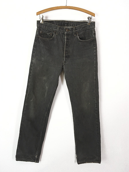 古着 90s USA製 Levi's 501-0658 先染め ブラック デニム パンツ