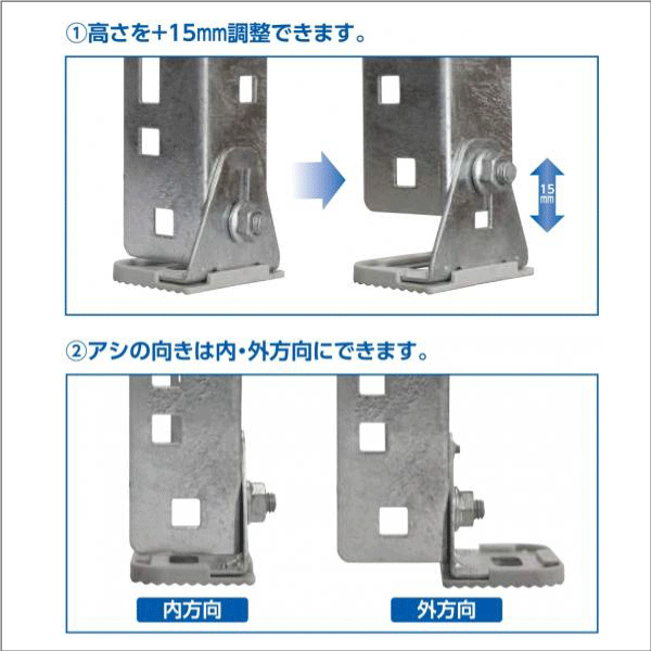 日晴金属】クーラーキャッチャー 二段・平地高置用／エコキュート二段