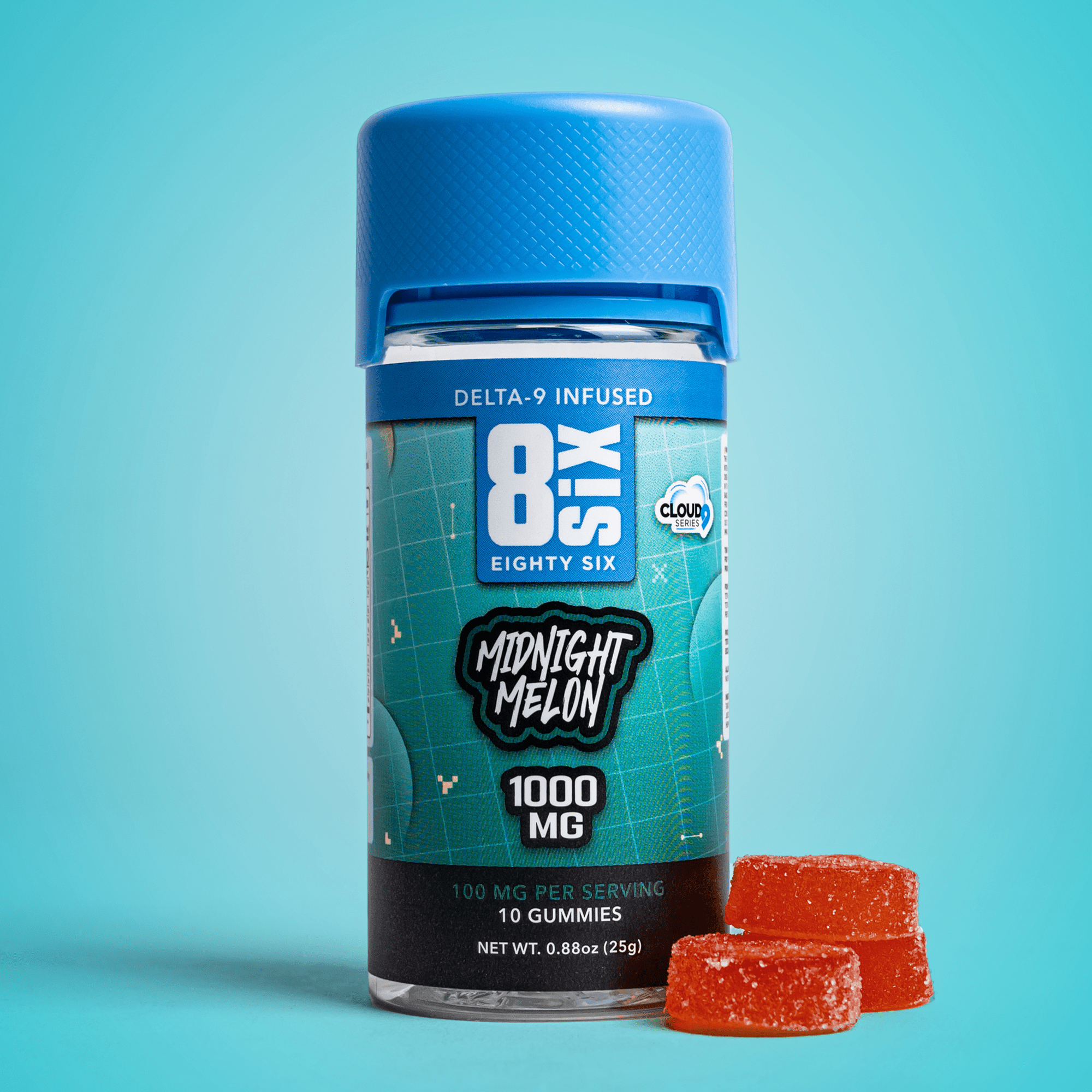 Blue Watermelon Delta-9 Gummies | Hemp-Derived | Eighty Six