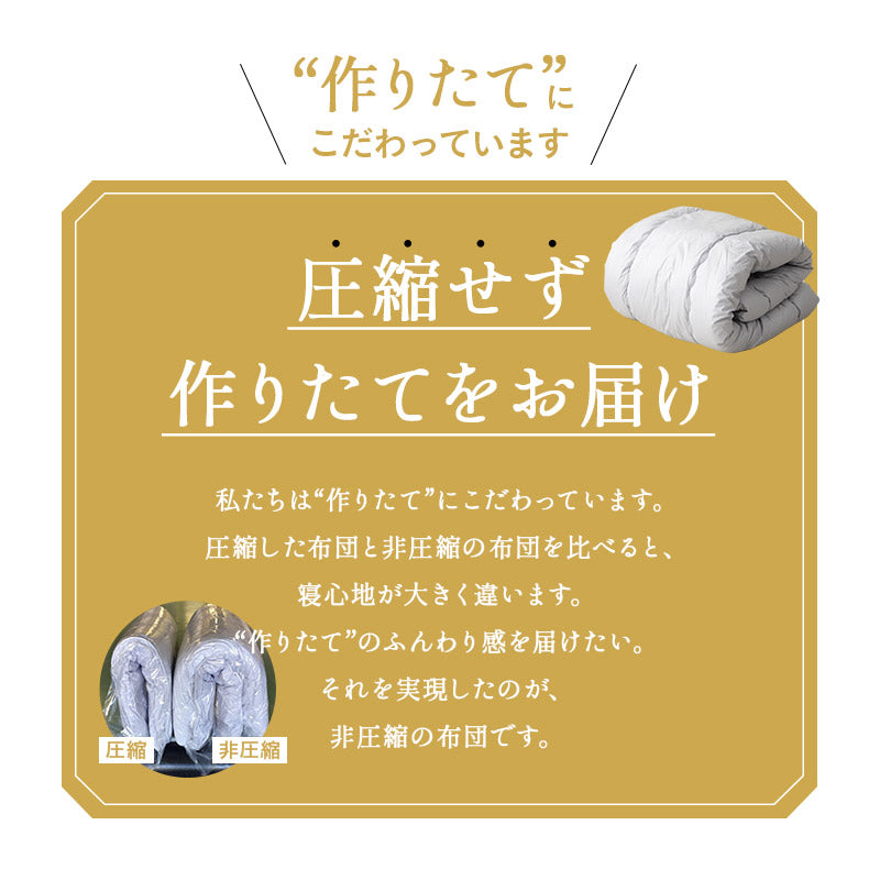 掛け布団 ダブル 非圧縮 日本製 抗菌 防臭 防ダニ 【エムールカラー