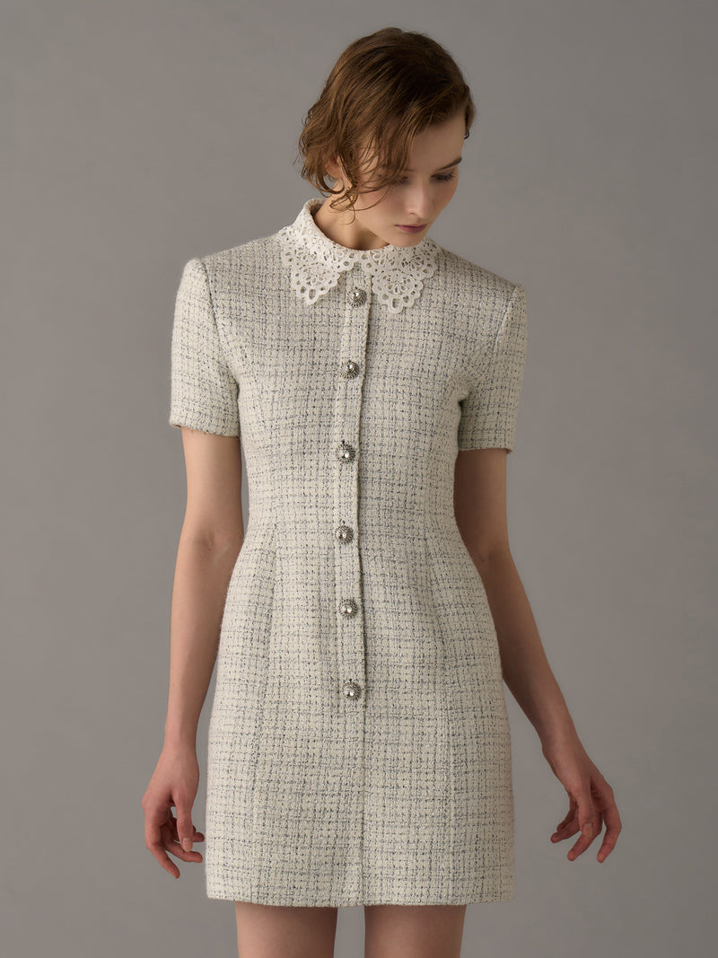 Tweed Dress with Chemical Lace | エミリアウィズ 公式オンラインストア