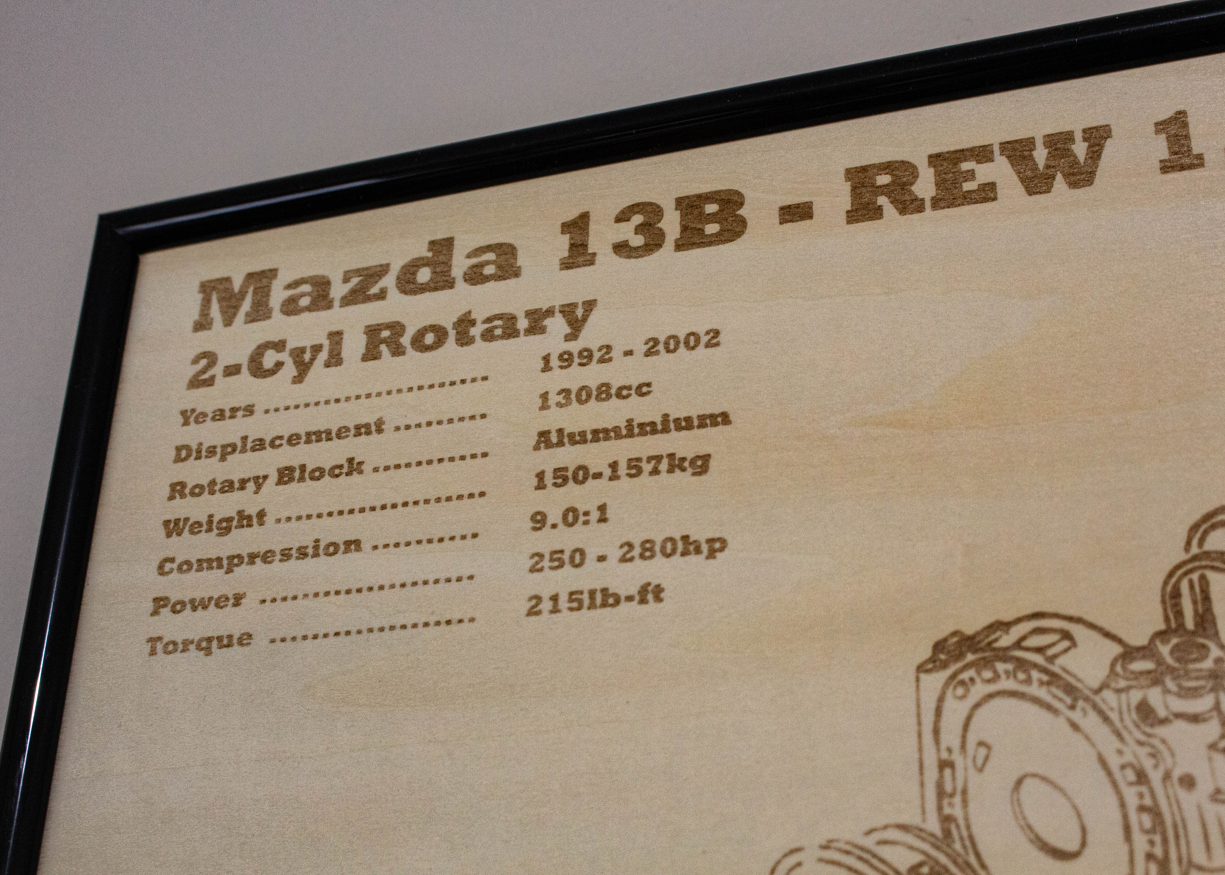Mazda 13B-REW rotary engine Exploded View Poster – EngineMaps