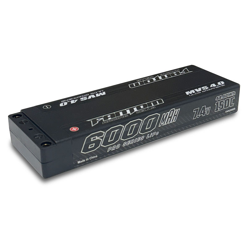 6000mAh, 150C, 7.4v, (2S) 2-Cell, ULCG, MVS 4.0 Graphene Pro