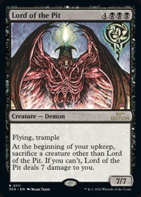 奈落の王/Lord of the Pit》[30A] 黒R | 日本最大級 MTG通販サイト