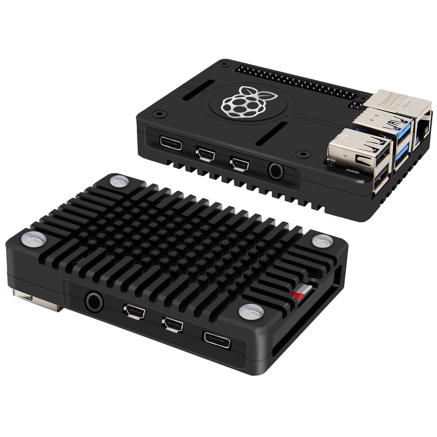 Raspberry Pi 4 Ultra-Thin CNC Aluminum Alloy Passive Cooling Case