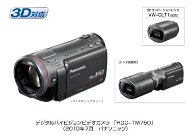 世界初3Dムービー対応！ パナソニックから新3MOSセンサー搭載HDカメラ