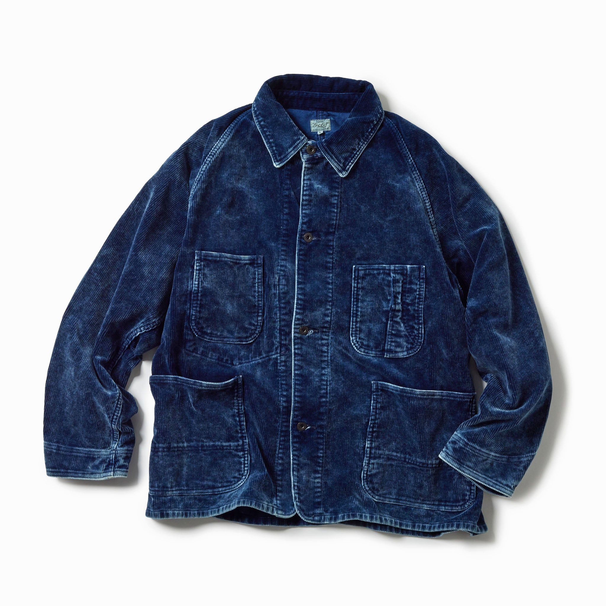 GL15739 / 9W INDIGO CORDUROY WORK COAT – gold