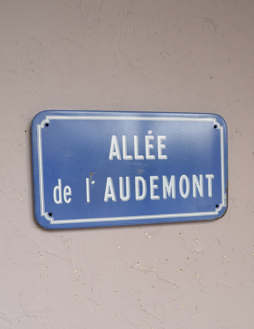 フランスで見つけたアンティークサインプレート（看板） ALLEE de I