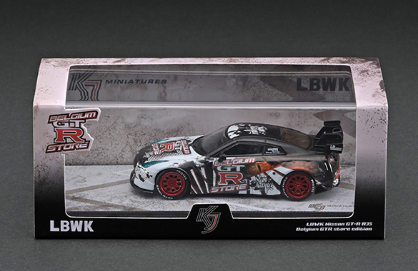 KJ64002BG 1/64 LBWK Nissan GT-R R35 Belgium GTR store edition