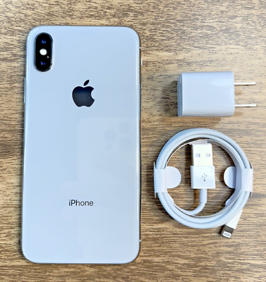 Apple iPhone X - 64GB - Silver (Fully Unlocked) - Good Condition