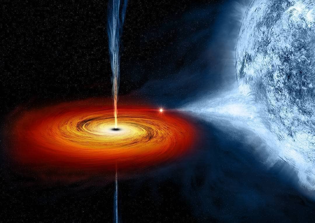 Cygnus X-1 って名前のブラックホールは、大きな星が潰れてできたんだ